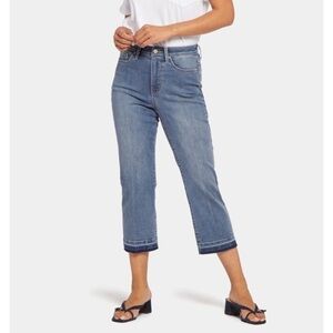 NYDJ Joni High-Rise Relaxed Capris Released Hem Majestic